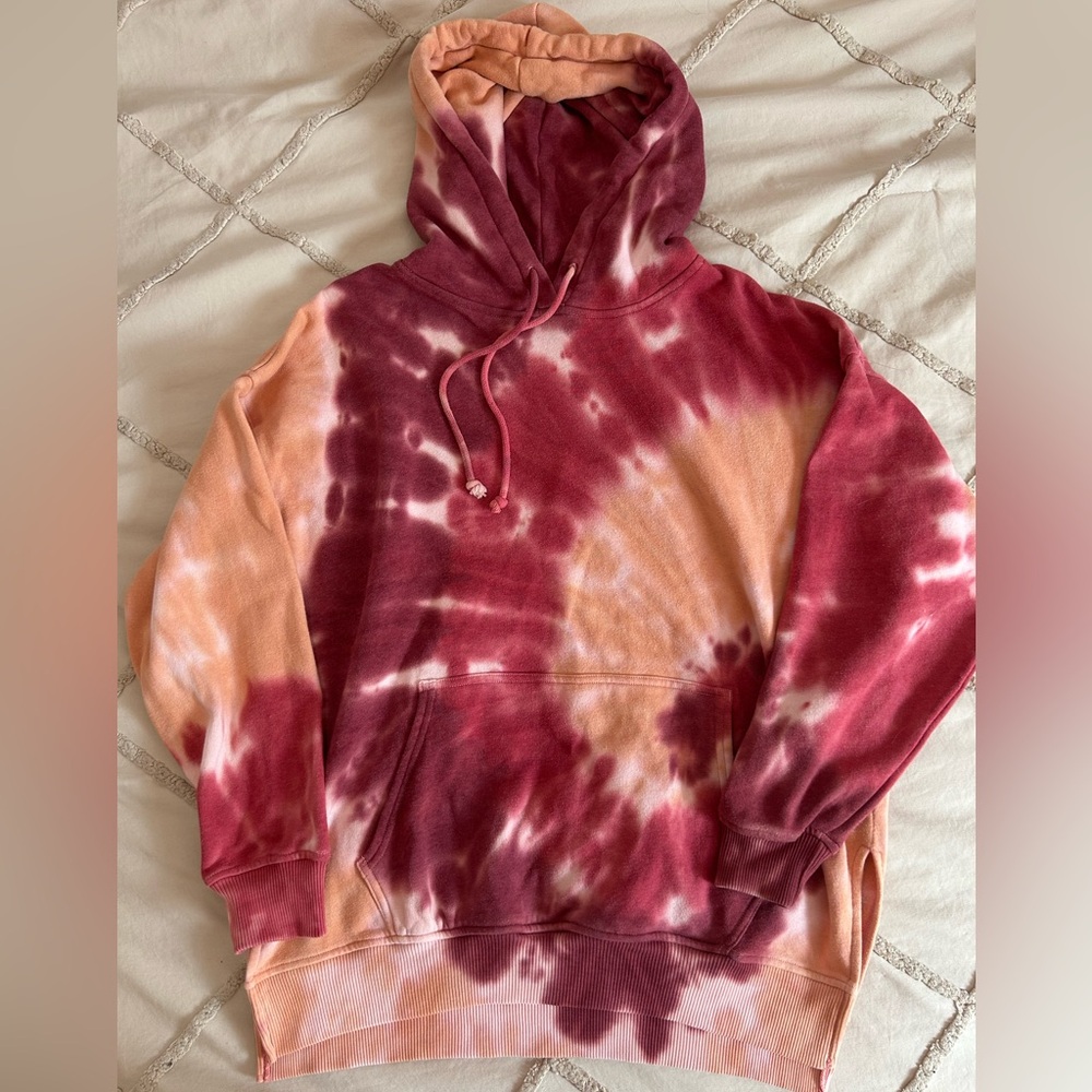 American Eagle Outfitters Pink Tie-Dye Hoodie